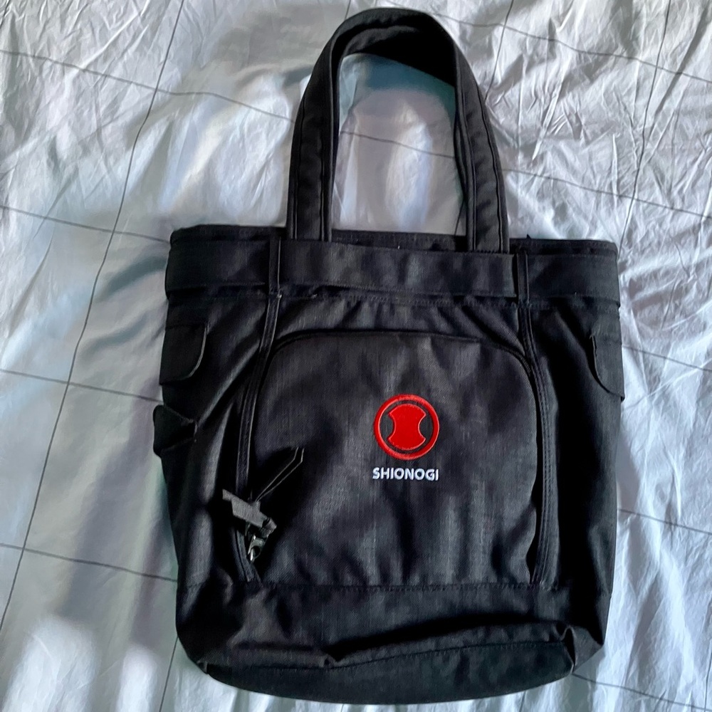 Shionogi Tote Bag Gray Buttons Medium